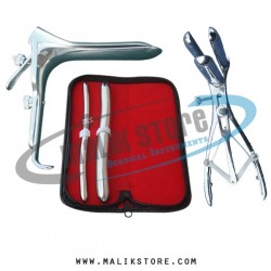 Hegar uterine dilator set 2pieces 9-10, 17-18, mathieu speculum, grave large